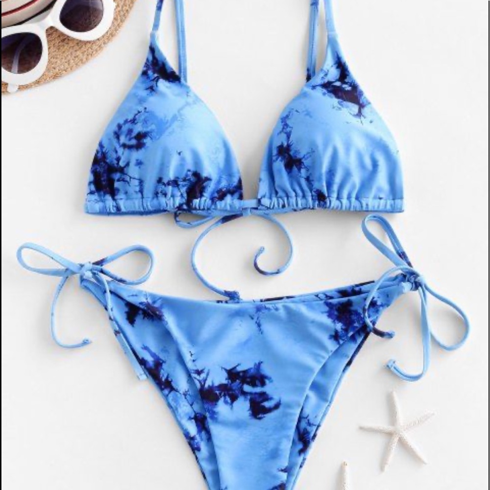Blue Tie Dye Bikini